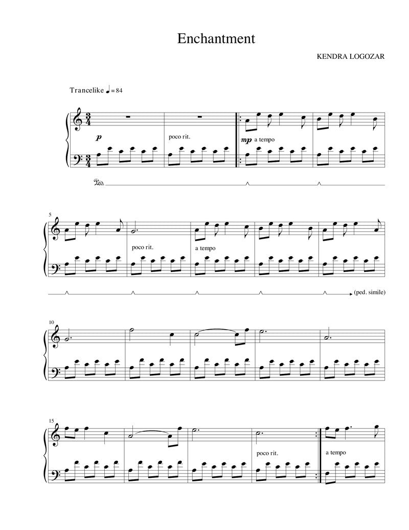 Enchantment - (key of Am)- Sheet Music Download