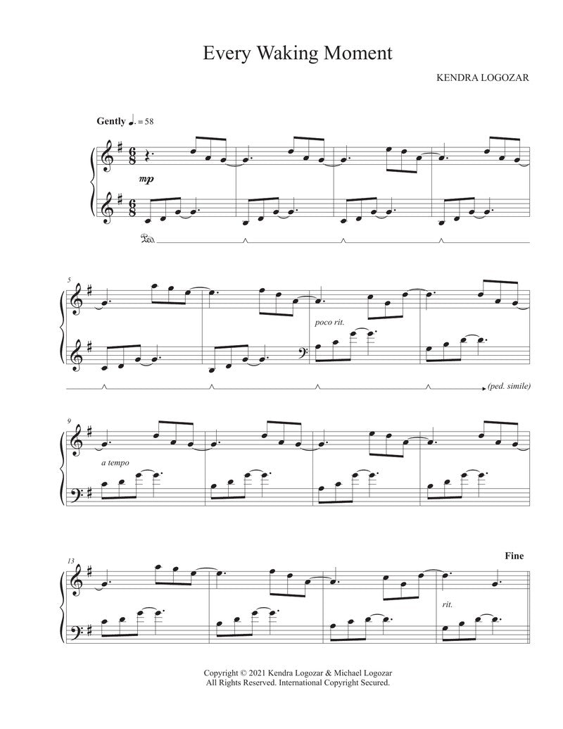 Every Waking Moment - Sheet Music Download