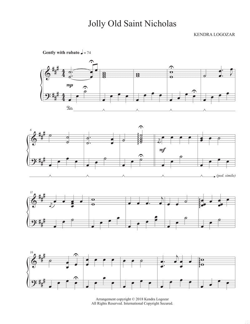 Jolly Old Saint Nicholas - Sheet Music Download