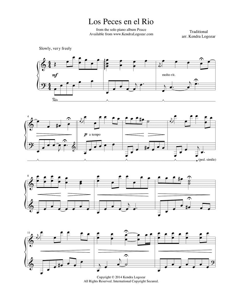 Los Peces en el Rio - Sheet Music Download