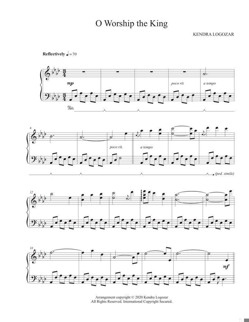 O Worship the King - Sheet Music Download