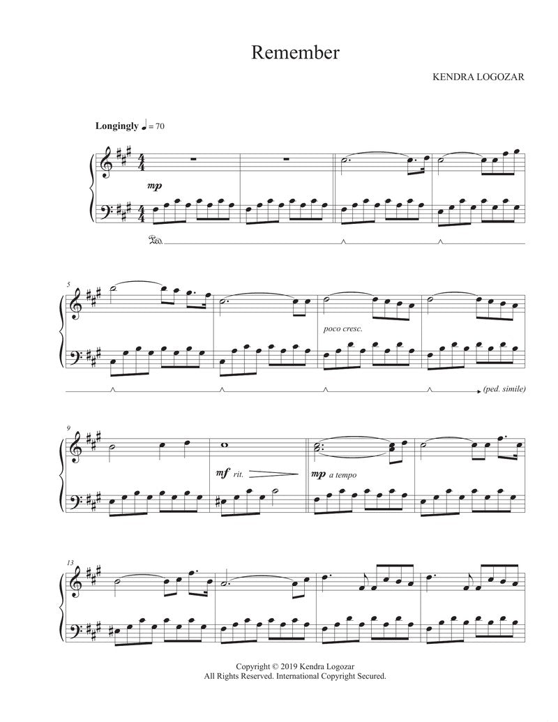 Remember - Sheet Music Download