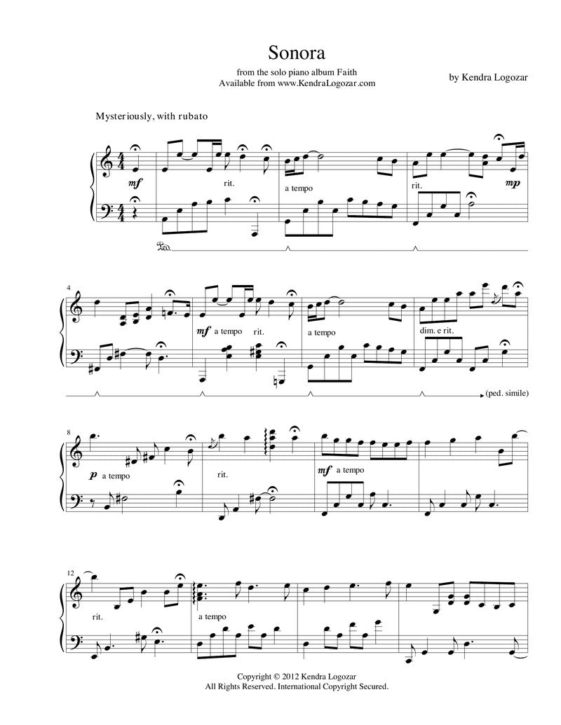 Sonora - Sheet Music Download