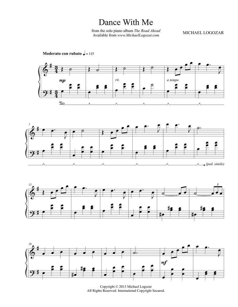 Dance With Me - Sheet Music Download