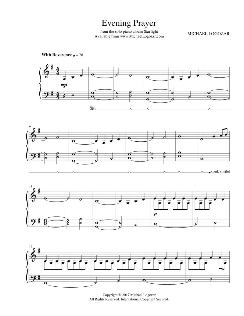Evening Prayer - Sheet Music Download