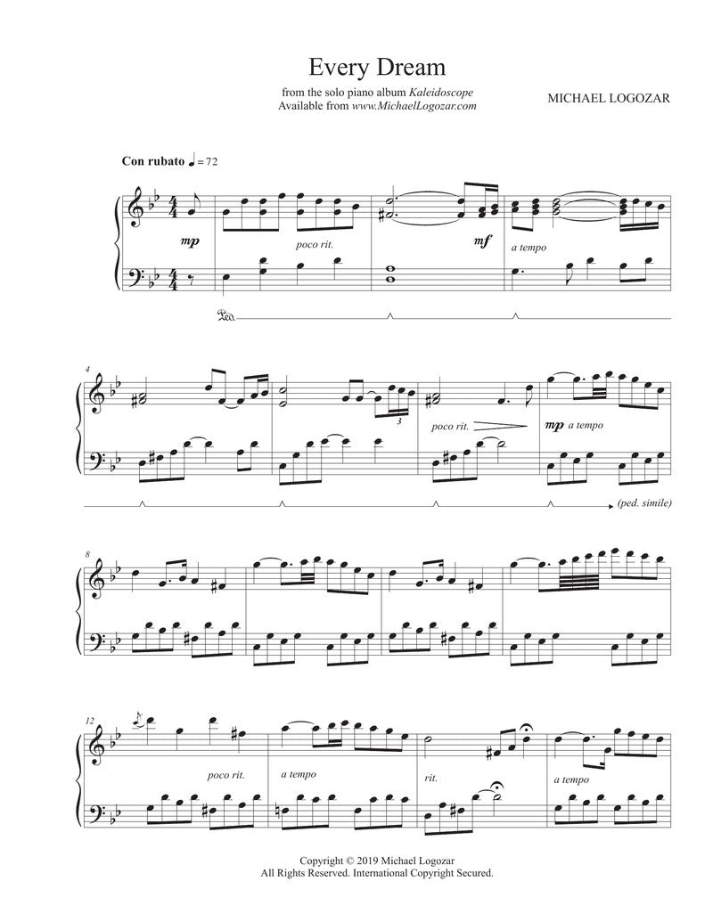 Every Dream - Sheet Music Download