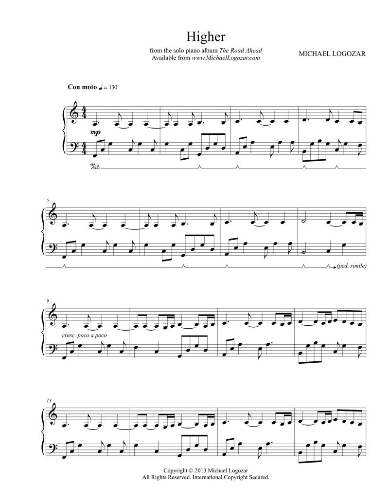 Higher - Sheet Music Download