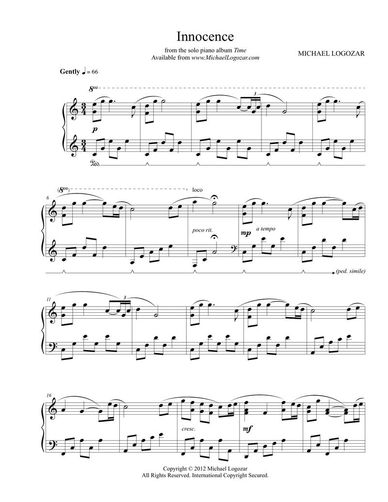 Innocence - Sheet Music Download