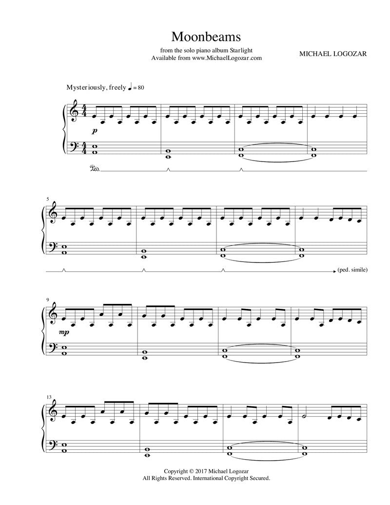 Moonbeams - Sheet Music Download