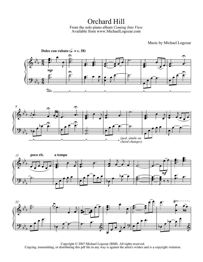 Orchard Hill - Sheet Music Download