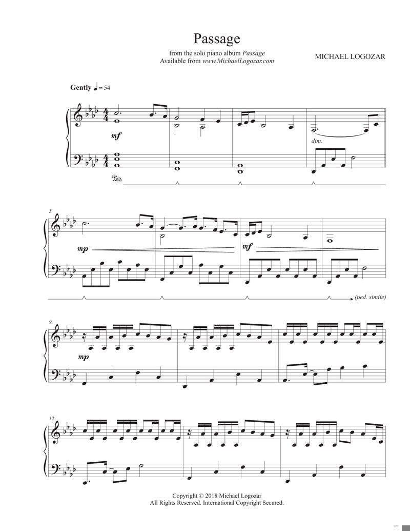 Passage - Sheet Music Download