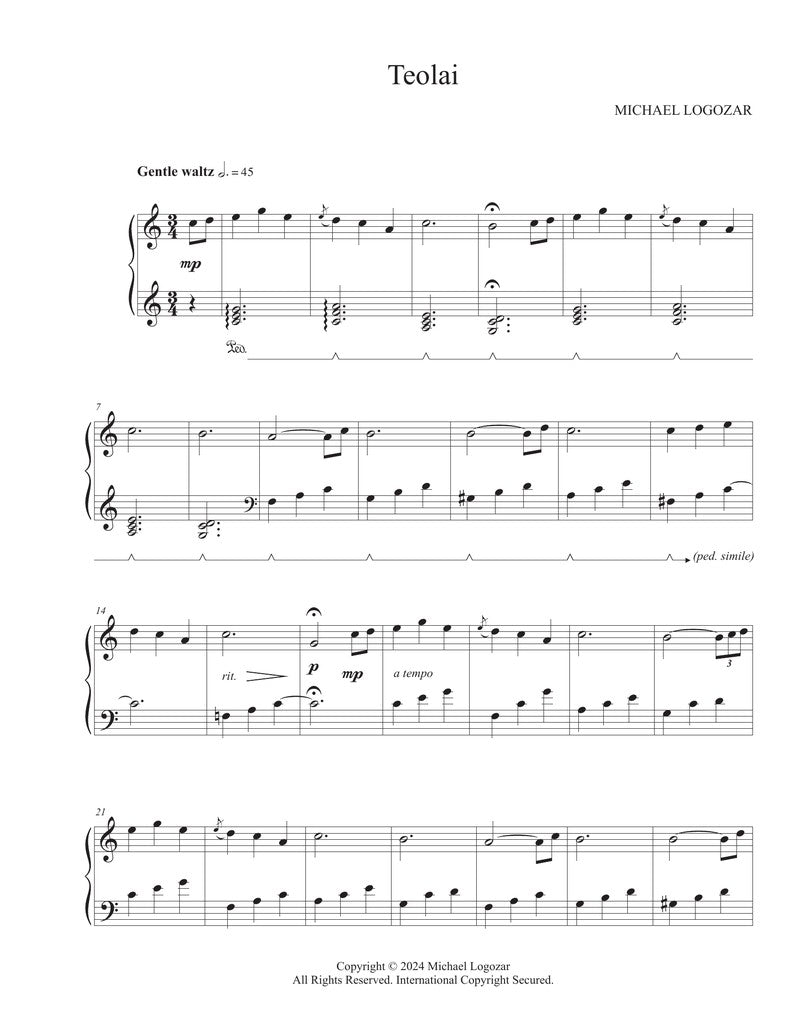 Teolai - Sheet Music Download