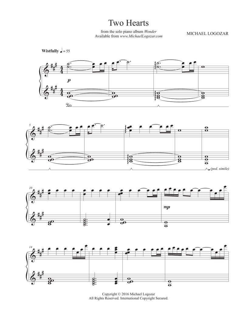 Two Hearts - Sheet Music Download