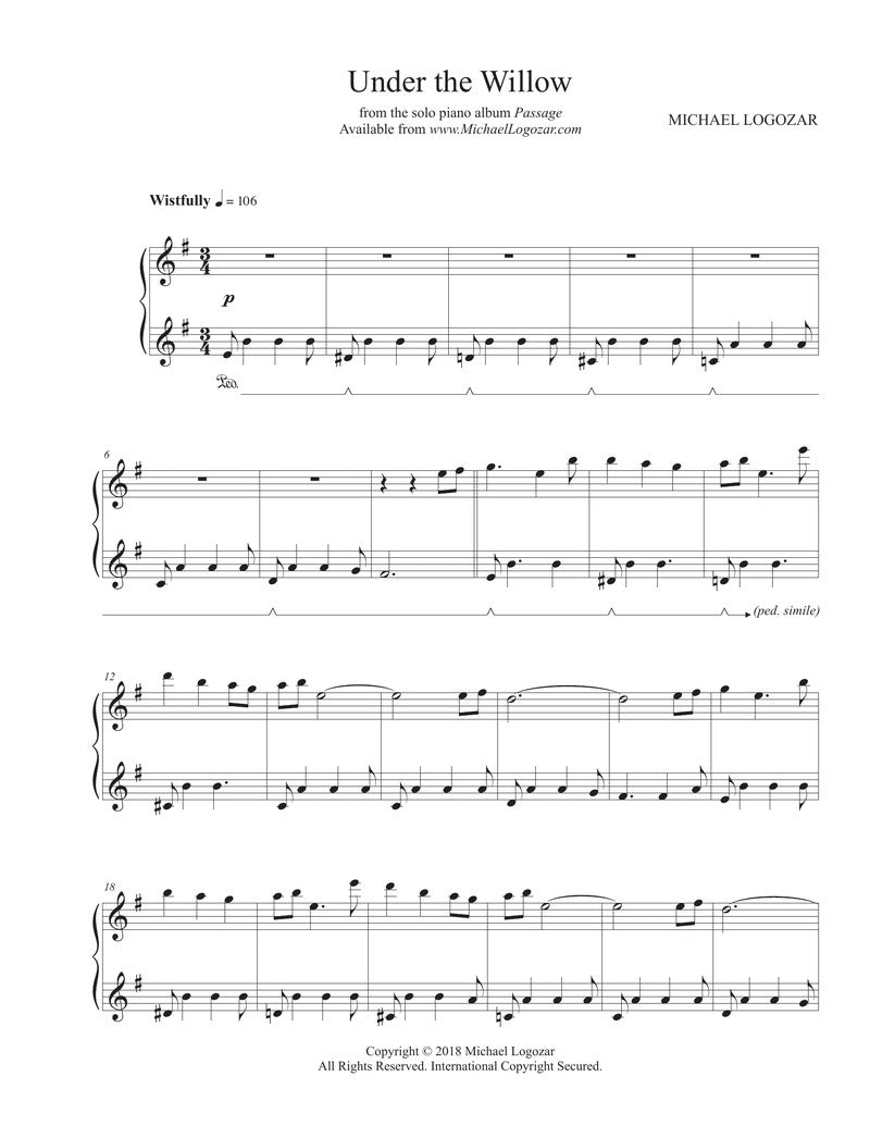 Under the Willow - Sheet Music Download
