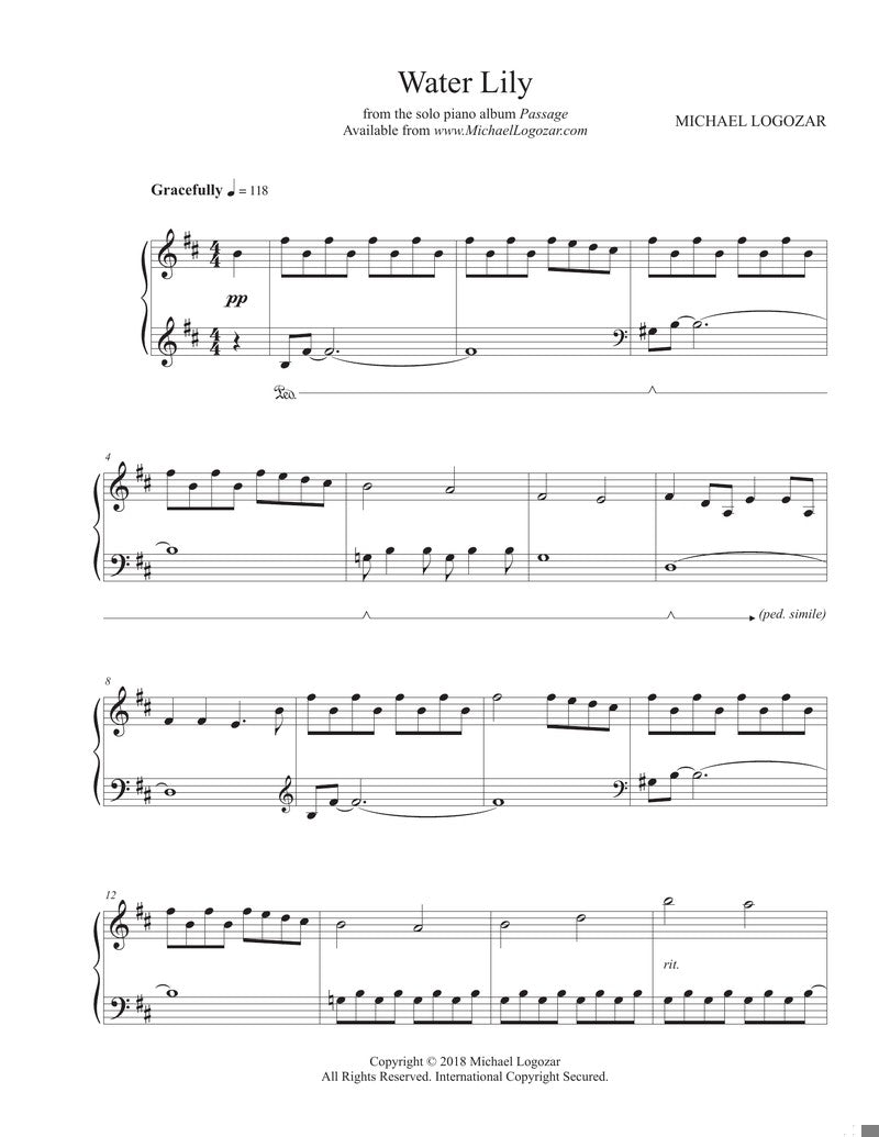 Water Lily - Sheet Music Download