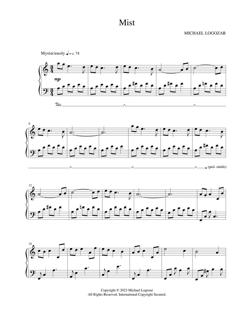Michael Logozar - Misttest3 - Sheet Music Download