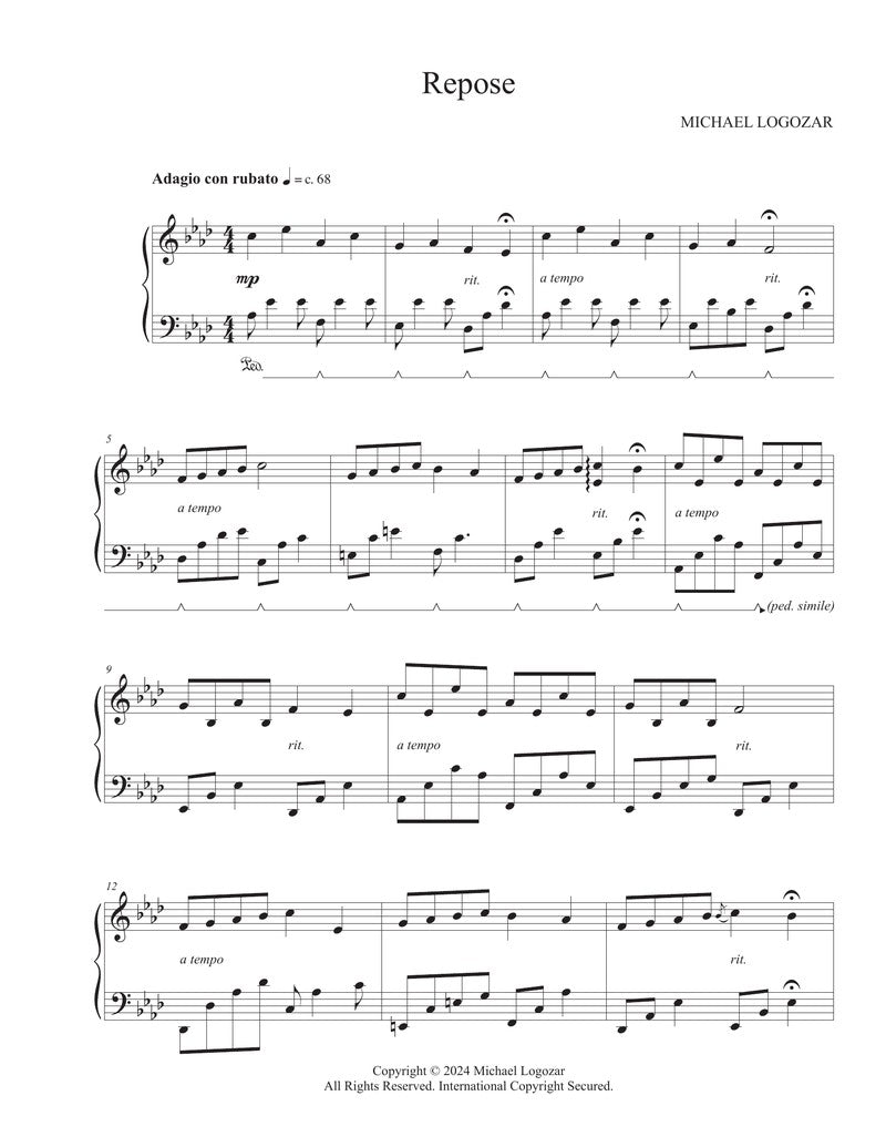 Michael Logozar - Repose - Sheet Music Download