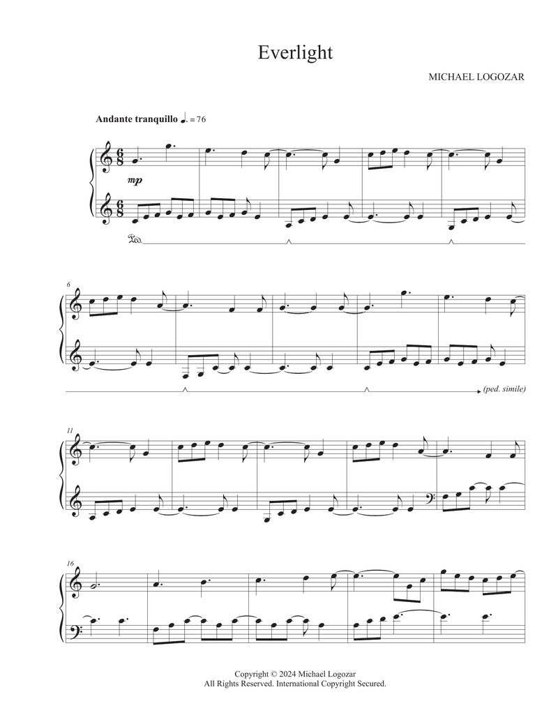 Michael Logozar - Everlight - Sheet Music Download