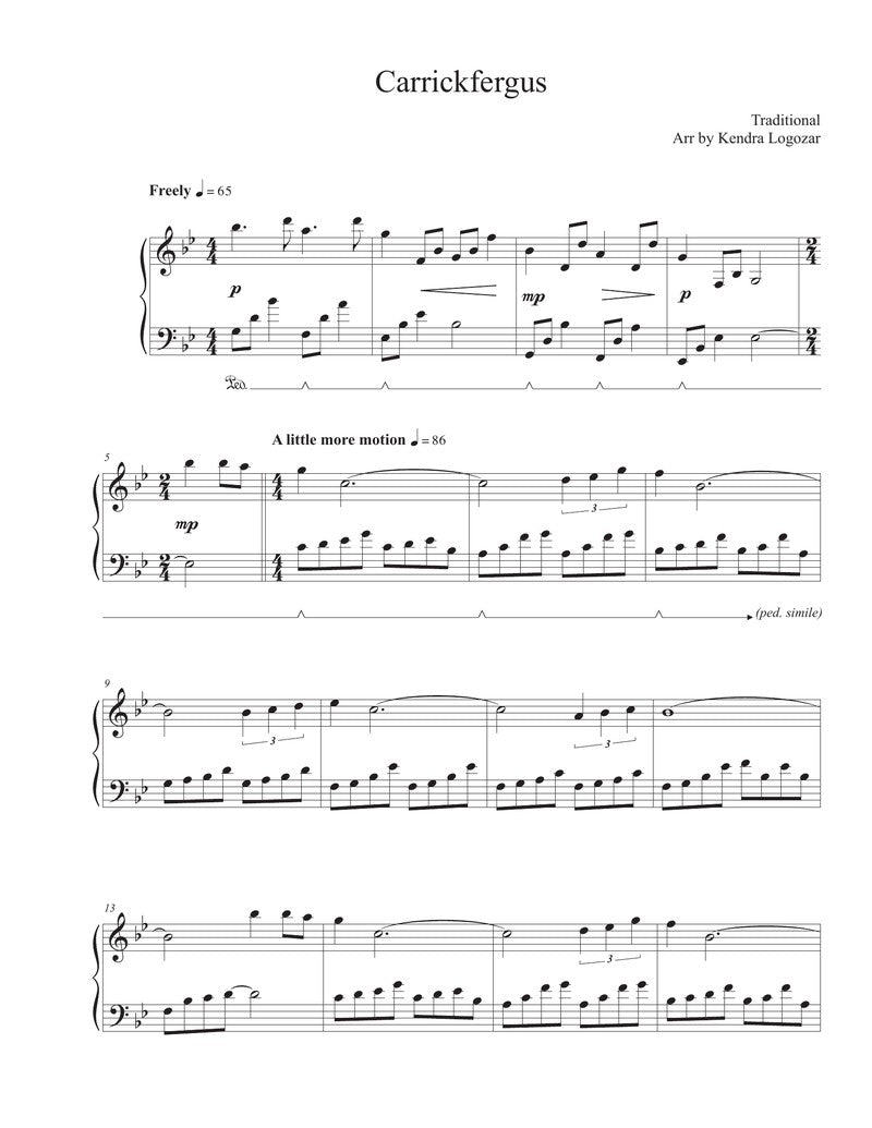 Carrickfergus - Sheet Music Download