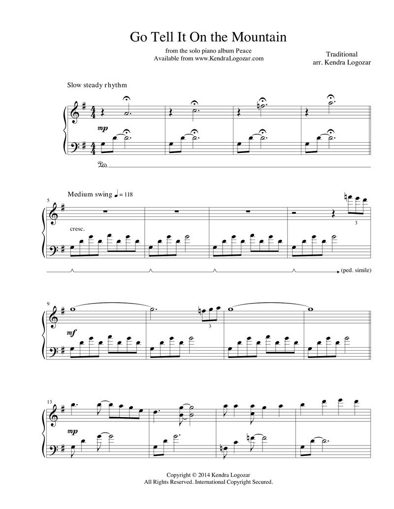 Go Tell It On the Mountain - Sheet Music Download