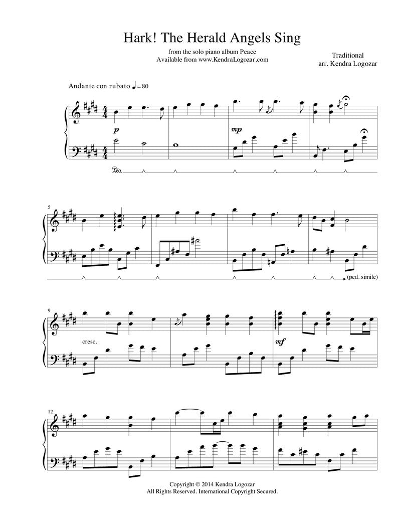 Hark! The Herald Angels Sing - Sheet Music Download