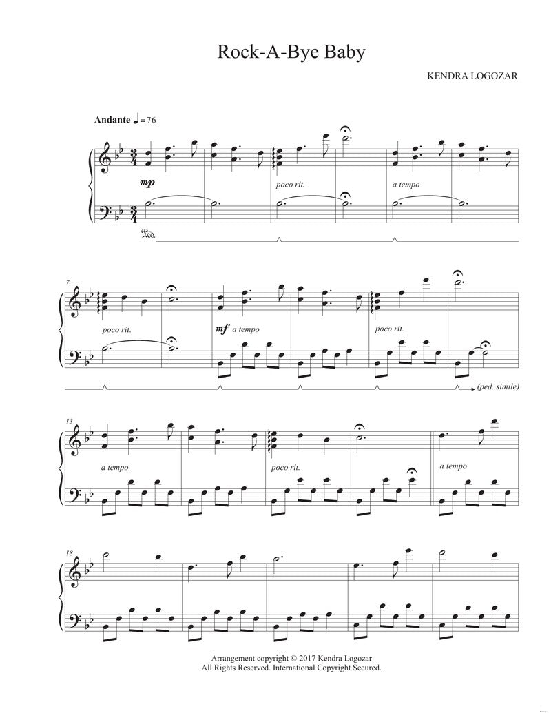 Rock a Bye Baby - Sheet Music Download