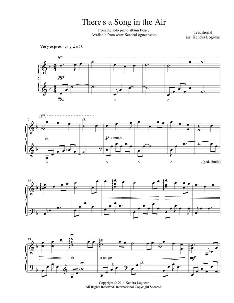 There's a Song in the Air - Sheet Music Download