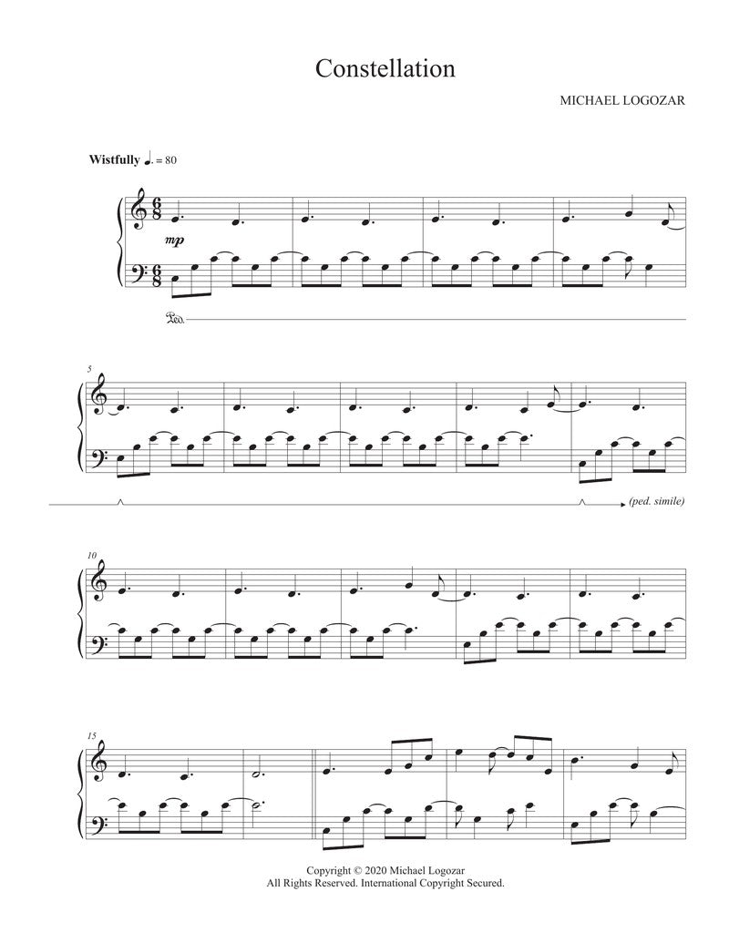 Constellation (Key of C) - Sheet Music Download