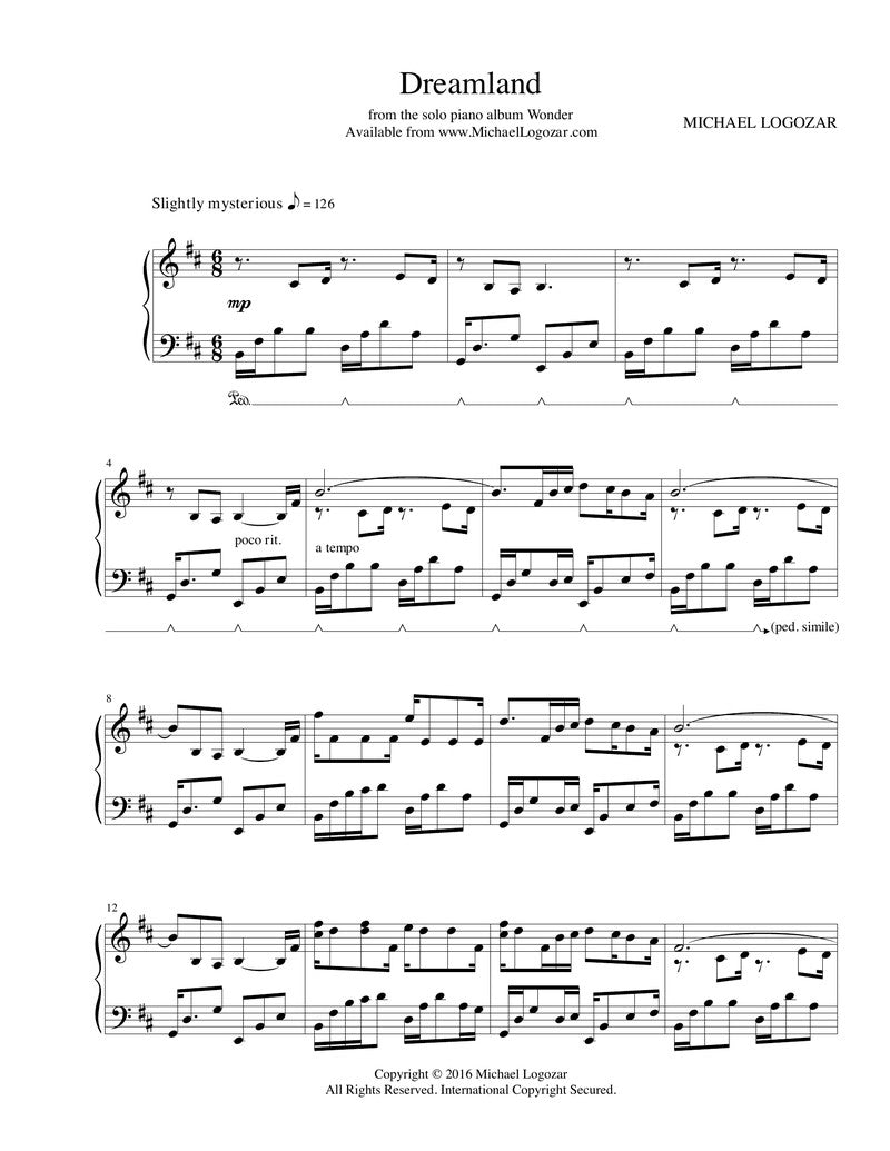 Dreamland - Sheet Music Download