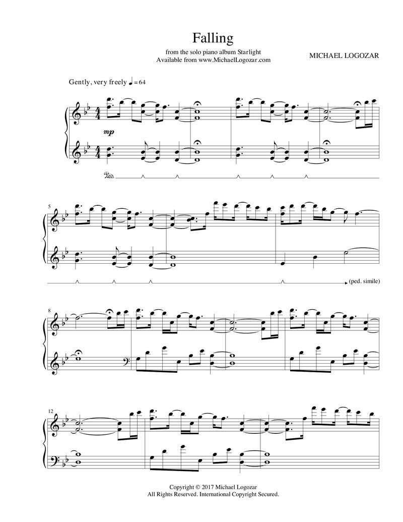 Falling - Sheet Music Download