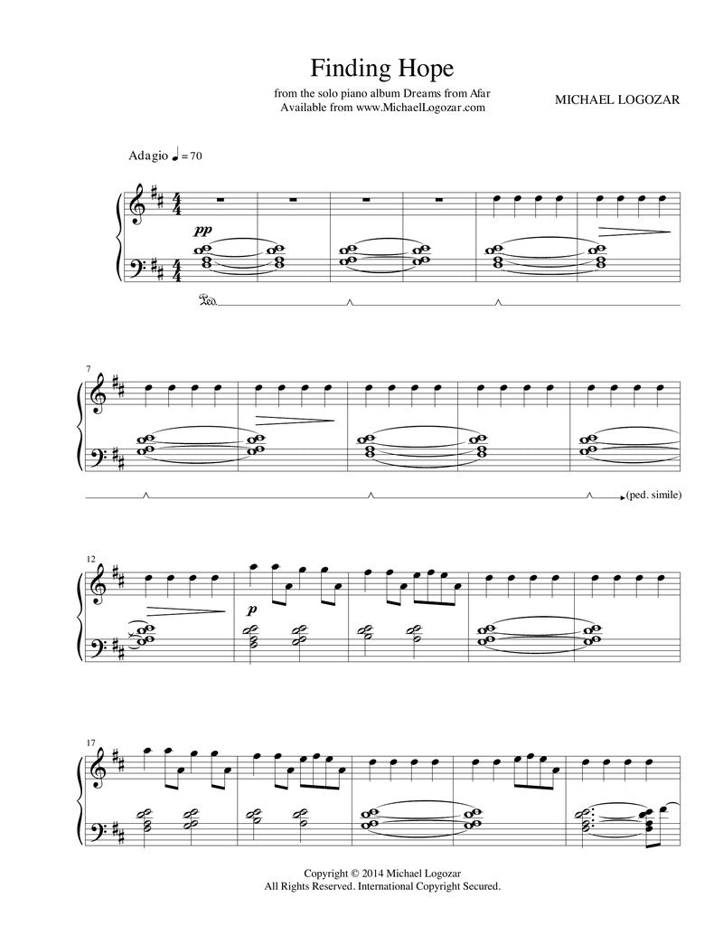 Finding Hope - Sheet Music Download