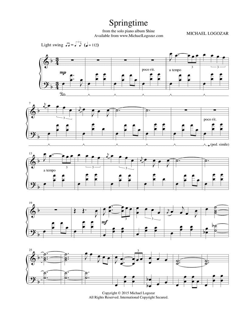 Springtime - Sheet Music Download