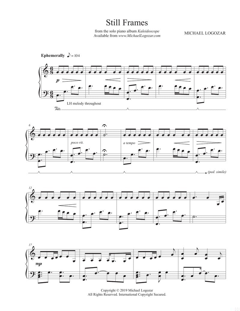 Still Frames - Sheet Music Download