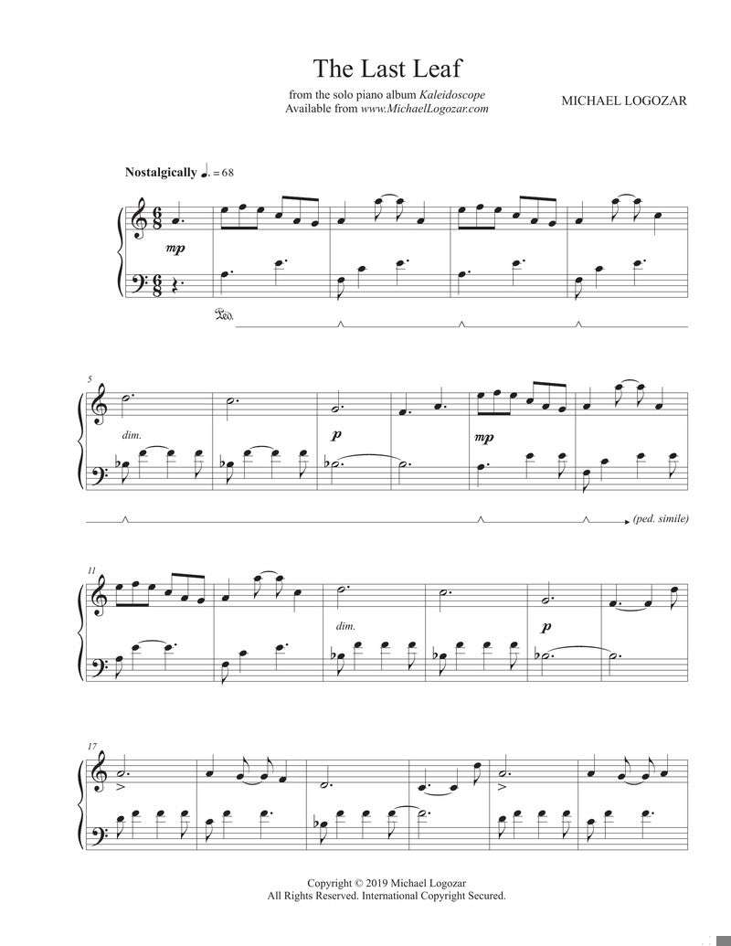 The Last Leaf - Sheet Music Download