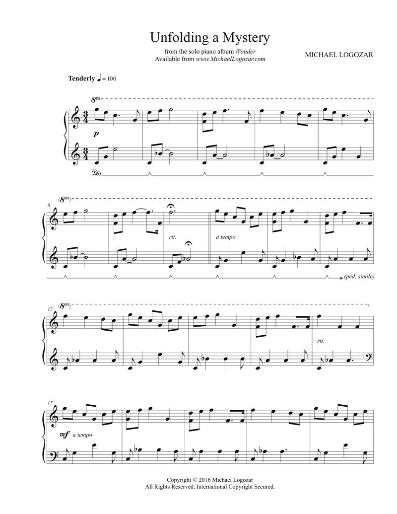 Unfolding a Mystery - Sheet Music Download