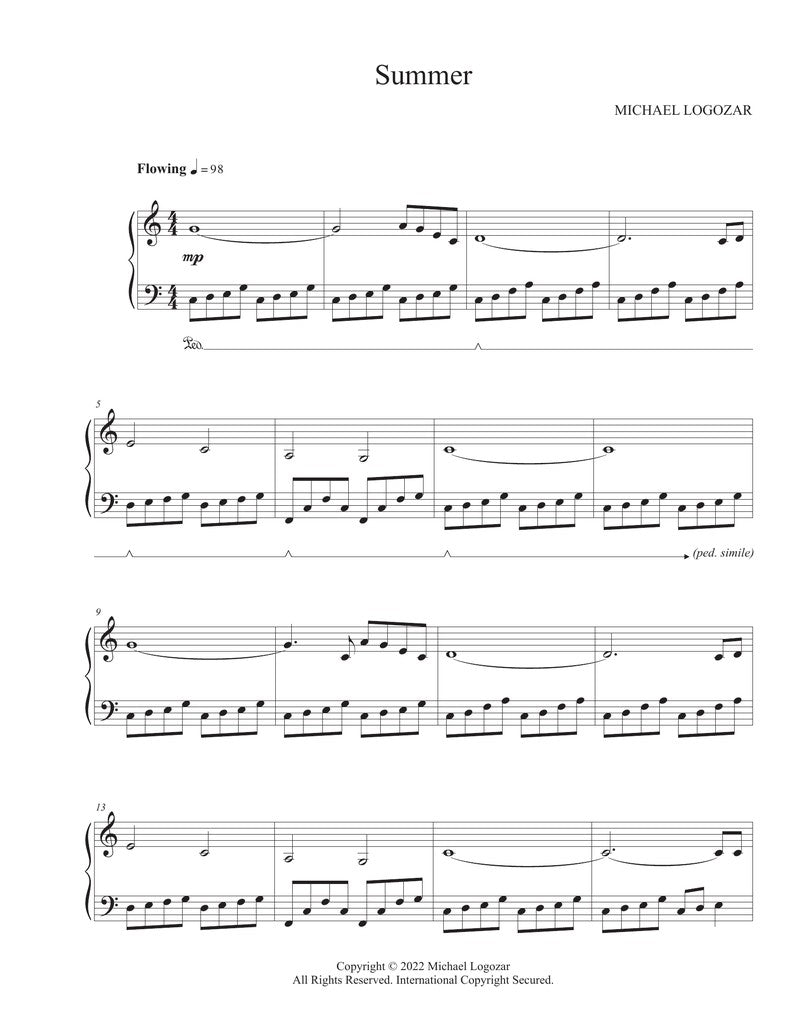 Michael Logozar - Summer - Sheet Music Download