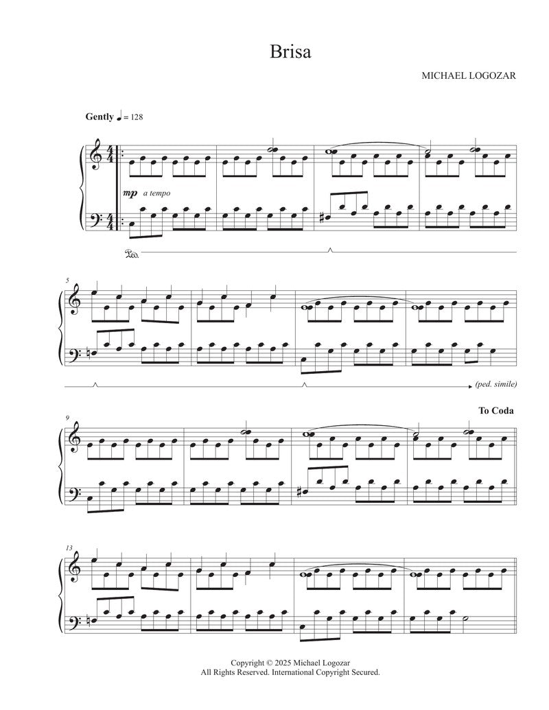 Michael Logozar - Brisa - Sheet Music Download