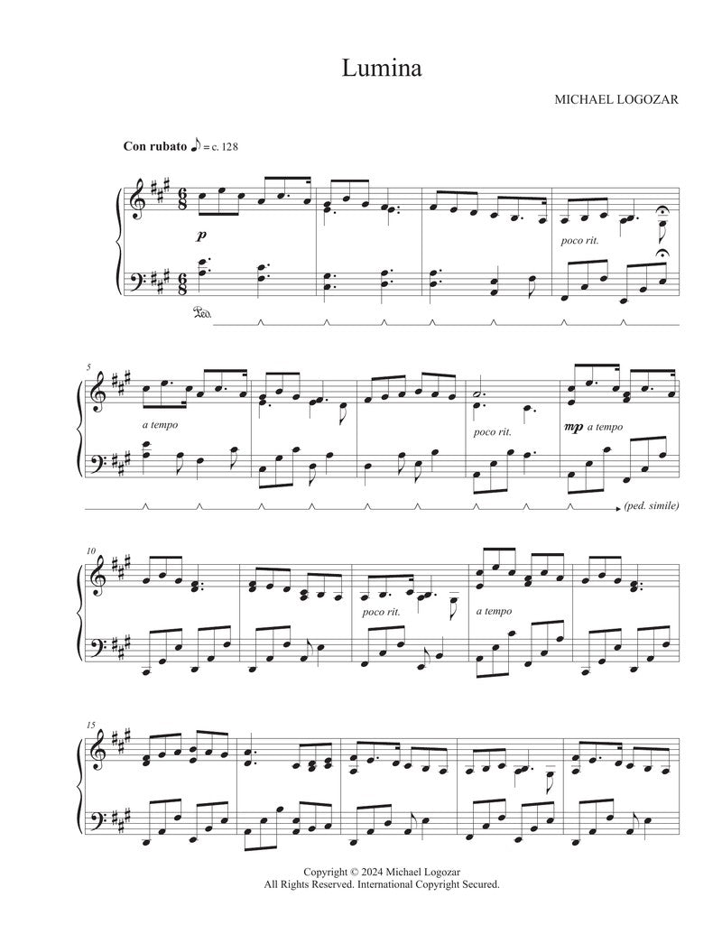 Michael Logozar - Lumina - Sheet Music Download